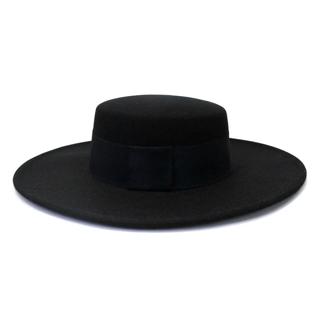 Classic Wide Brim Fedora Hat – Structured Formal Travel Cap