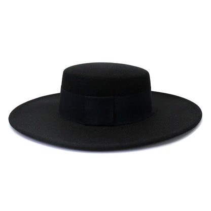 Classic Wide Brim Fedora Hat – Structured Formal Travel Cap