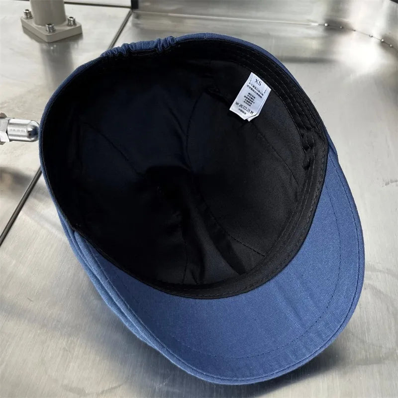 Torino XL Cotton Flat Cap – Extra Large Newsboy Cap for Men & Women (55–65cm)