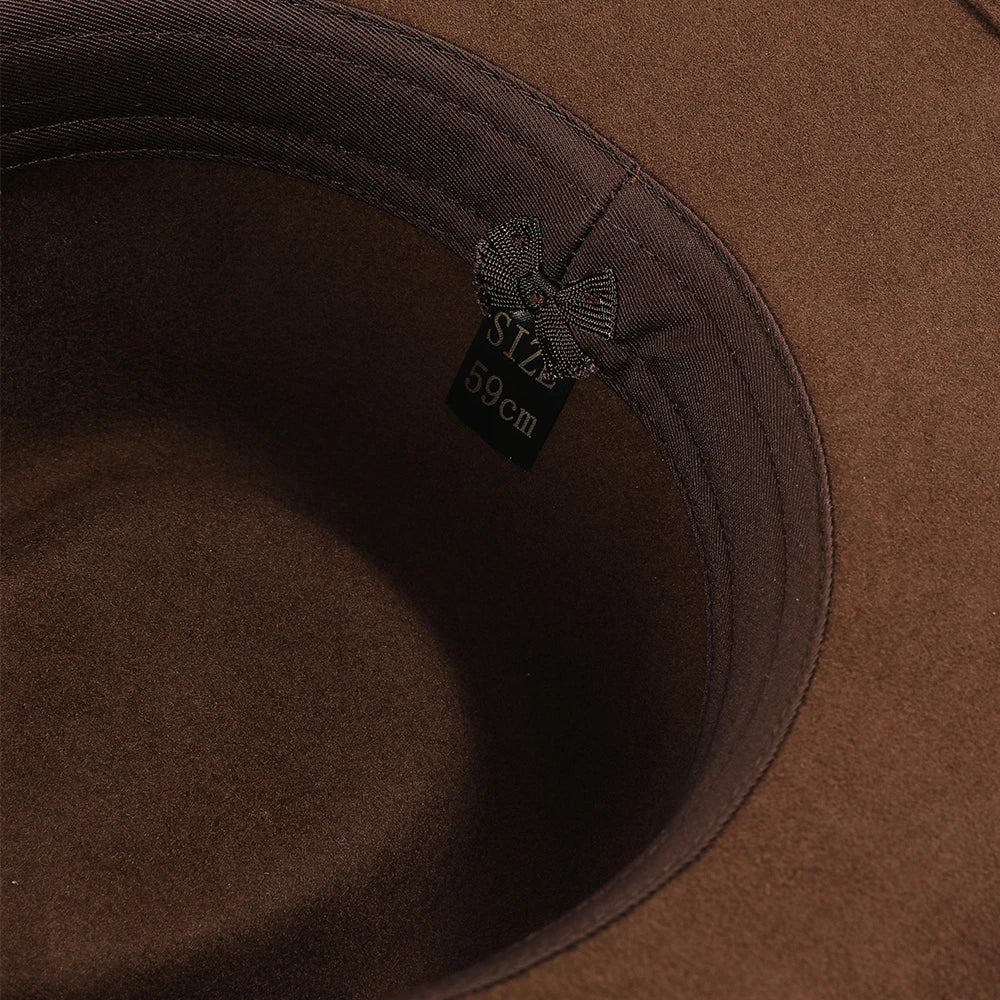 Wool Felt Outback Fedora Hat – Crushable Indiana Jones Cowboy Style Hat