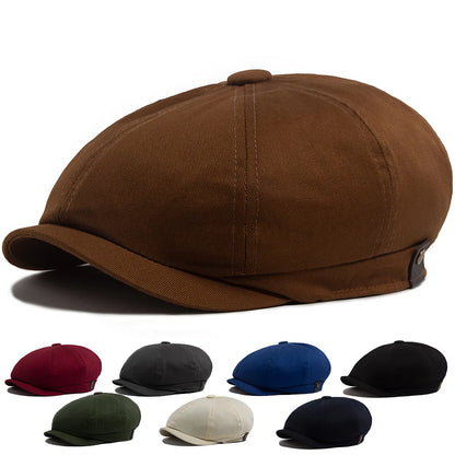 Soft Top Cotton Newsboy Cap | Gentleman's Octagonal Cap | Urban Caps NZ