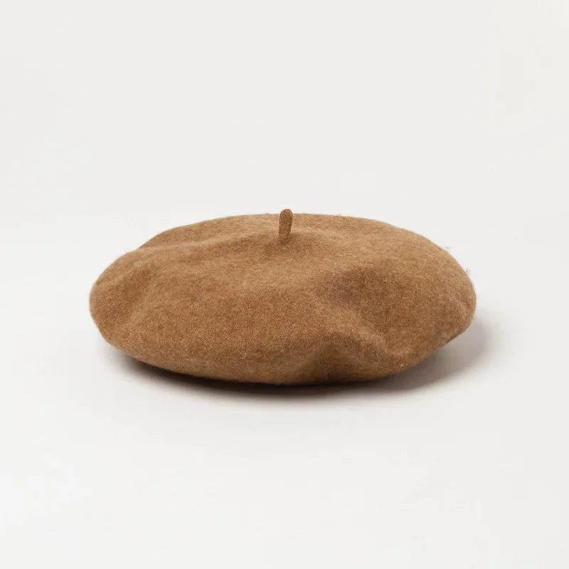 Versailles Wool Beret in Mixed Colored Coffee