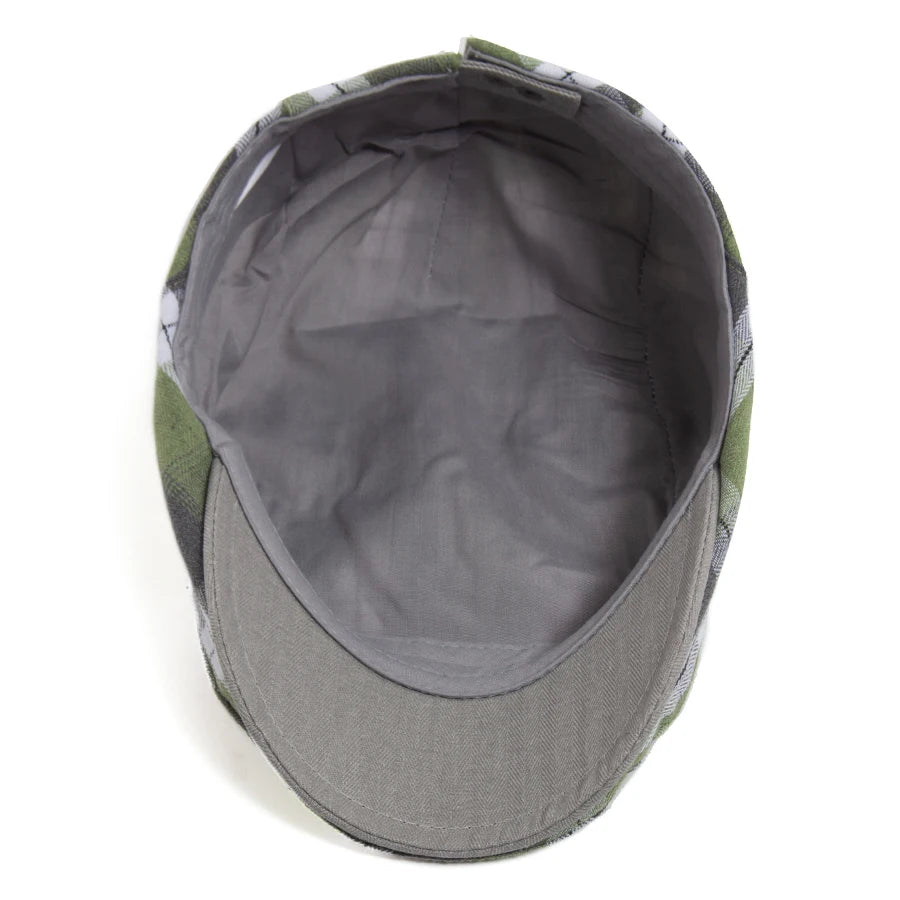 Thin Plaid Ivy Cap | Country Heritage Flat Cap | Urban Caps NZ