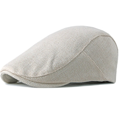 Cotswold Linen-Cotton Ivy Cap in Light Beige