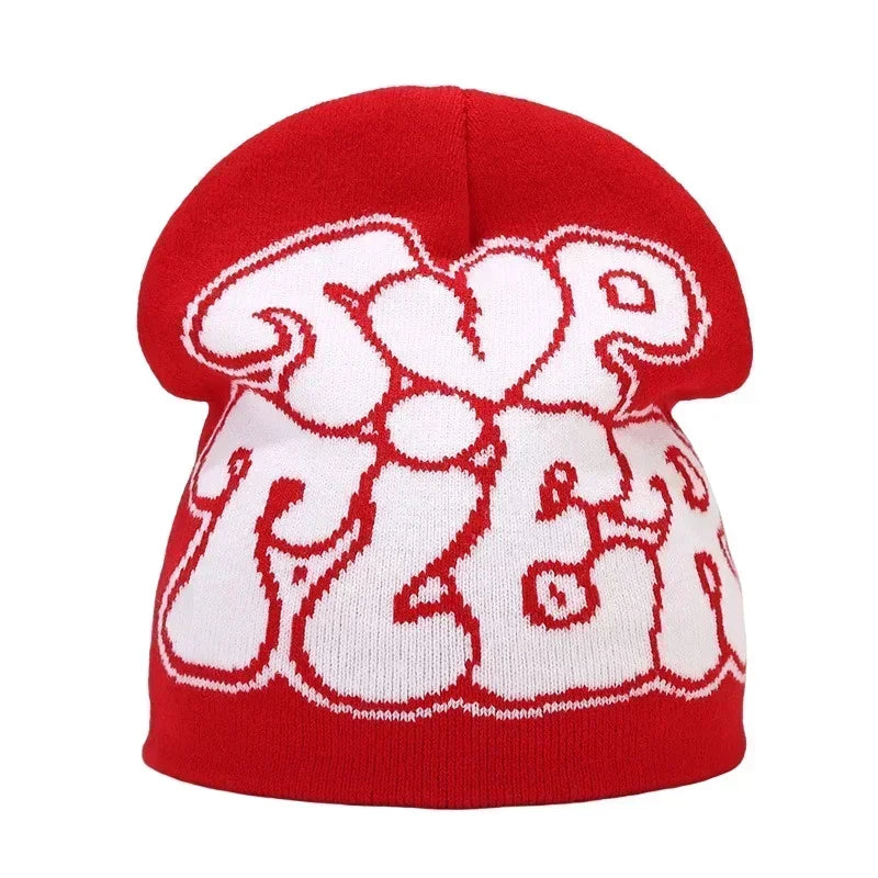 The Skullcap | Y2K Letter Knitted Hip Hop Beanie | Urban Caps NZ