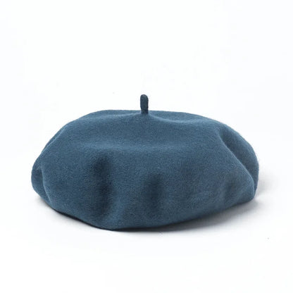 Versailles Wool Beret in London Blue