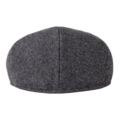 The Gleneagles | Men's Herringbone Wool Blend Driving Flat Cap | Urban Caps NZ