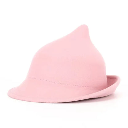 Hallowmere Wool Witch Hat in Pink