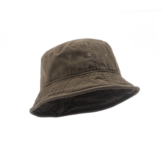 Oohmy flat-top cotton bucket hat in denim, hip-hop style