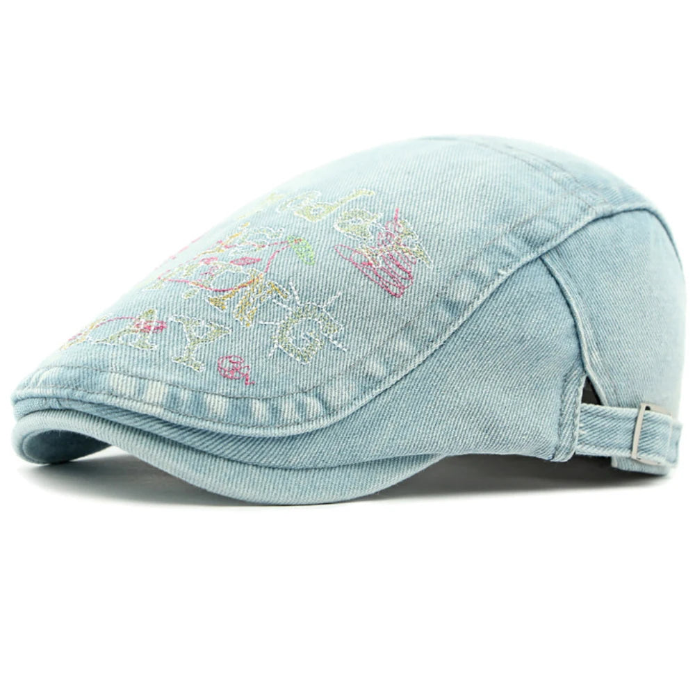 Nottingham Geometric Artist Beret in Light Blue