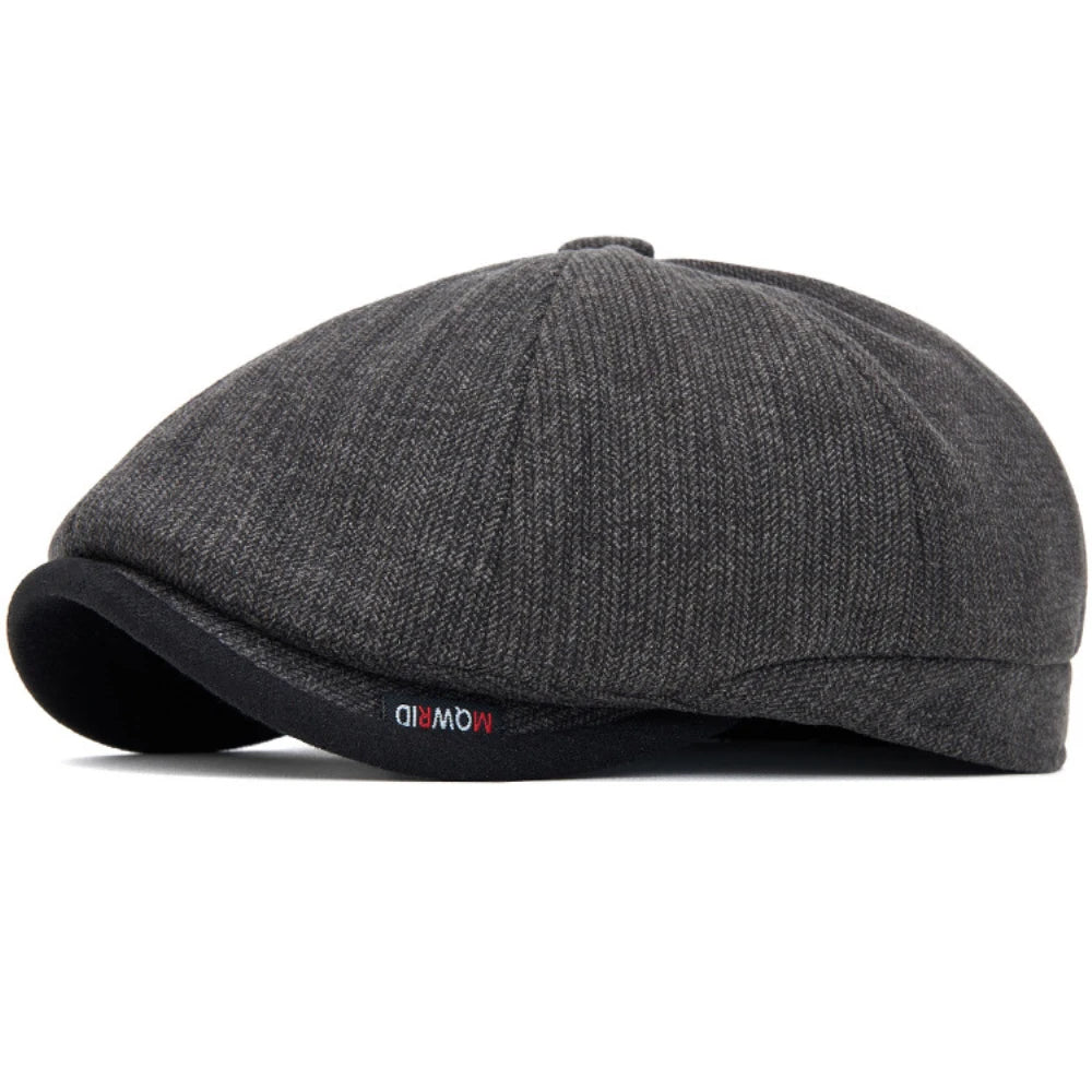 Naples Knitted Wool Beret in Gray