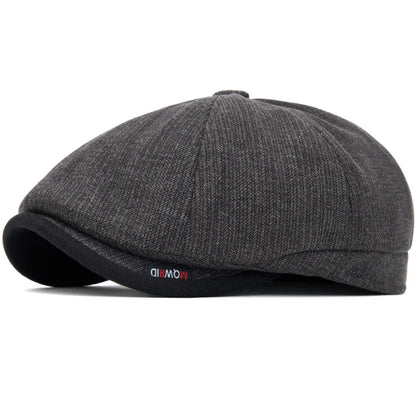 Naples Knitted Wool Beret in Gray
