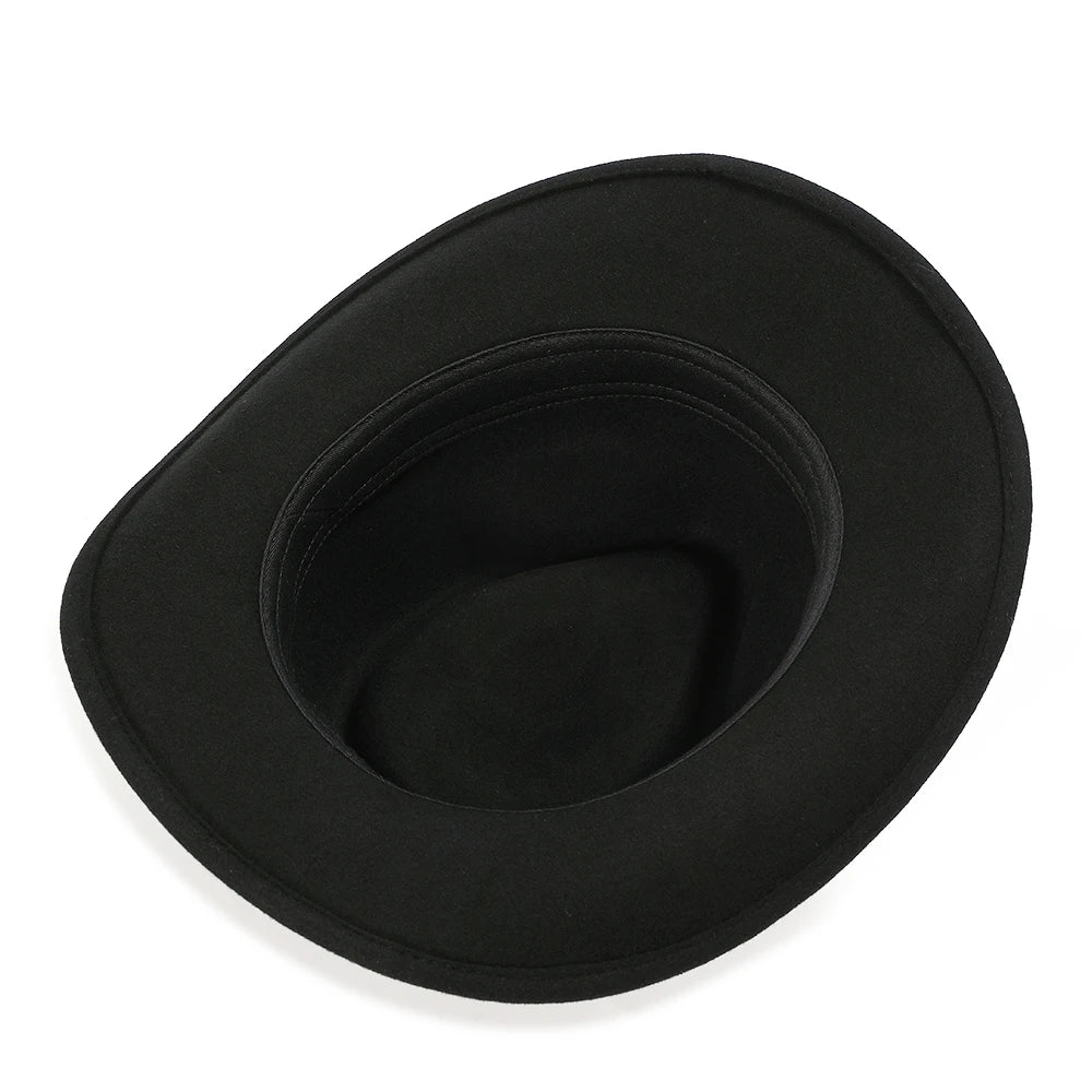 Black Wool Cowboy Fedora Hat – Crushable Outback Felt Hat