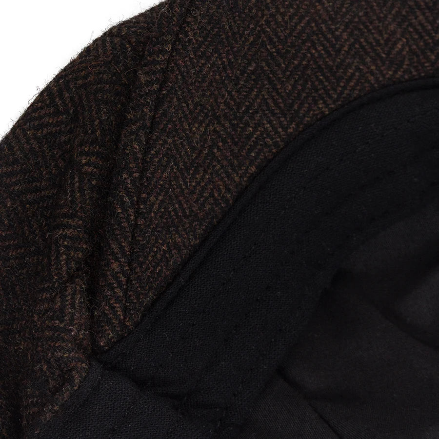 Herringbone Octagonal Newsboy Cap | British Winter Cap | Urban Caps NZ