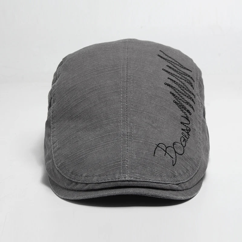 Embroidered Cotton Ivy Cap | Autumn Heritage Flat Cap | Urban Caps NZ