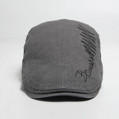 Embroidered Cotton Ivy Cap | Autumn Heritage Flat Cap | Urban Caps NZ