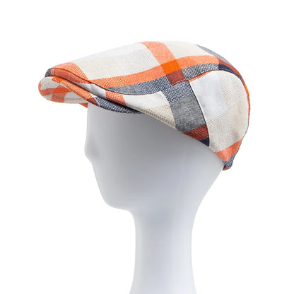 Multicolour Plaid Ivy Cap | Country Heritage Flat Cap | Urban Caps NZ