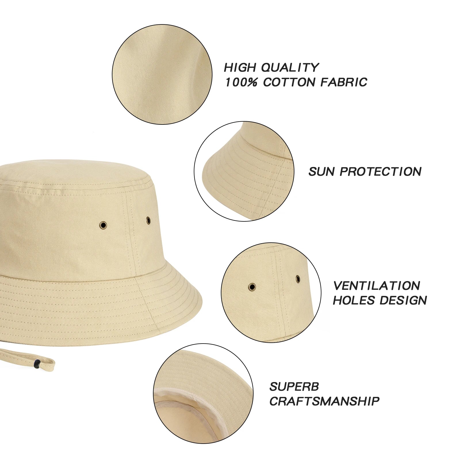 The Coastal | Unisex Wide Brim UV Bucket Hat | Urban Caps NZ
