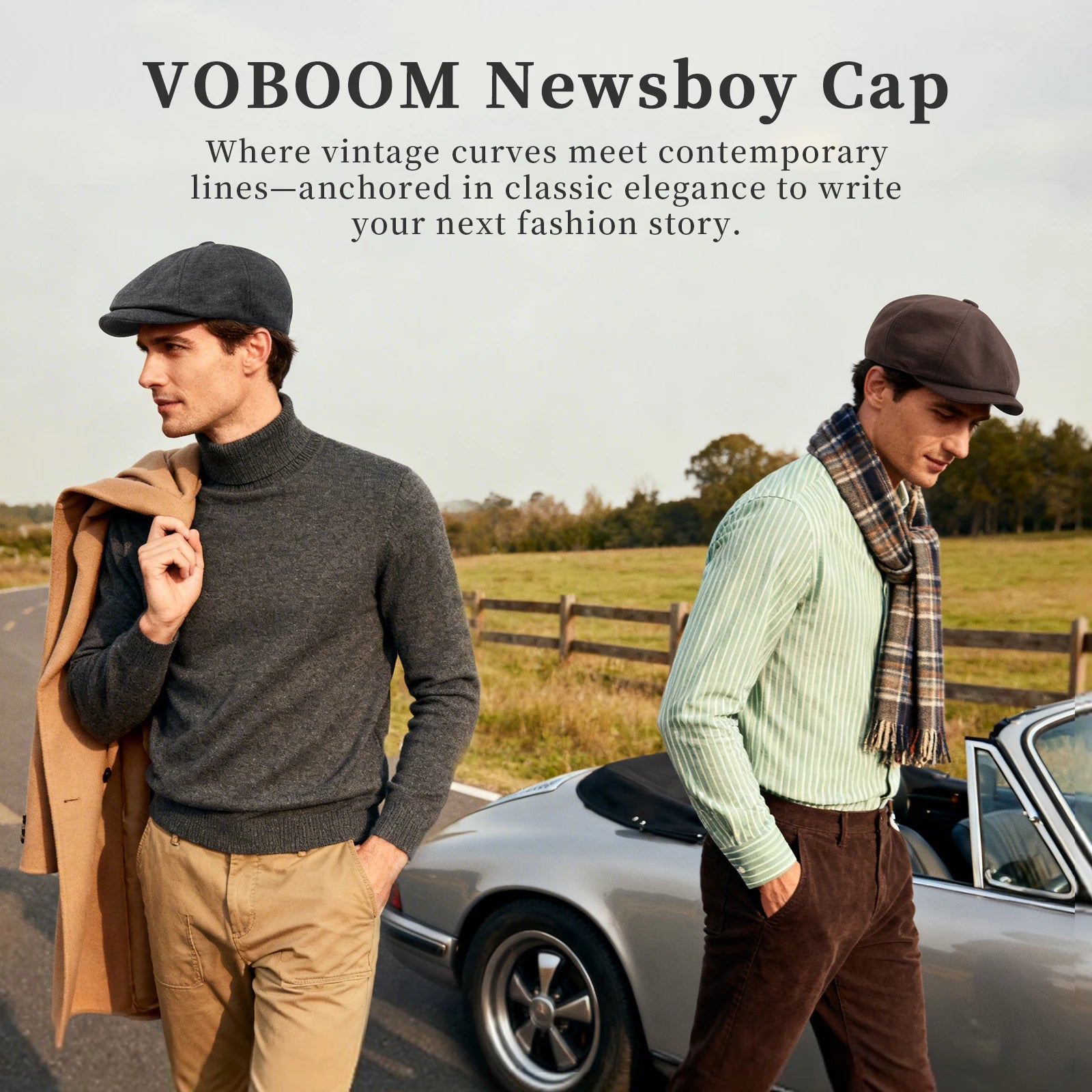 The Kensington 8-Panel Cotton Newsboy Cap | Urban Caps NZ