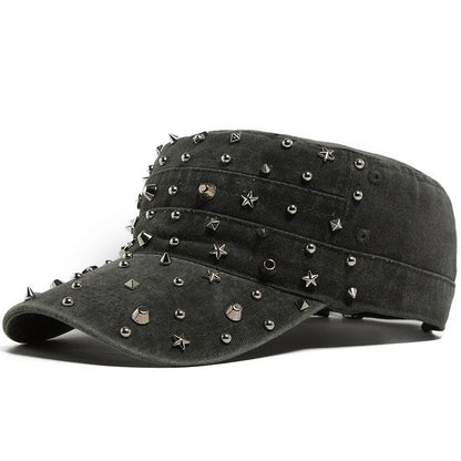 Rivet Detail Cotton Baseball Cap | Punk Rock Sports Cap | Urban Caps NZ