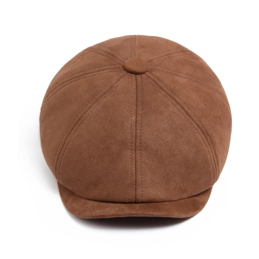 Suede Newsboy Cap | Retro British Gentleman's Cap | Urban Caps NZ