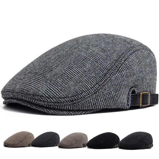 Striped Wool Velvet Ivy Cap | Premium Highland Flat Cap | Urban Caps NZ