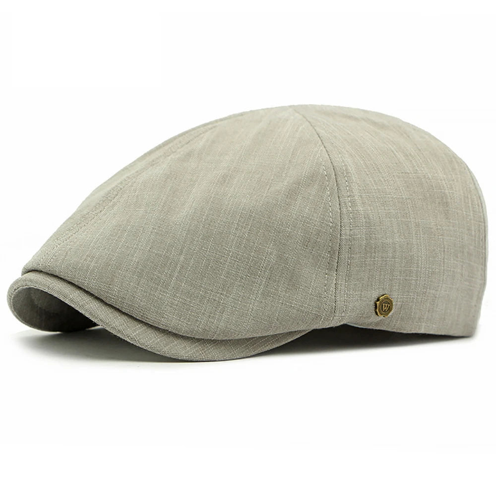 Tenby 6-Panel Artist Beret in Light Grey