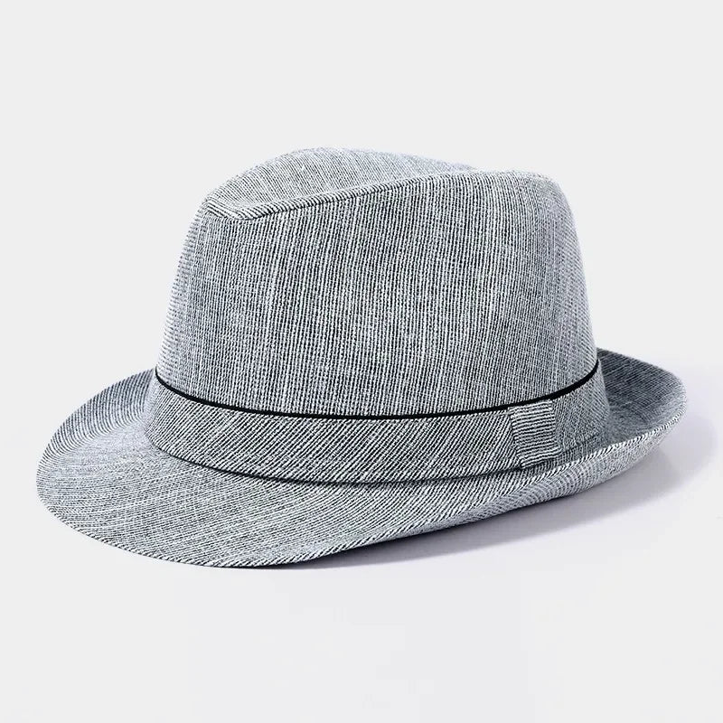 Torquay Curled-Brim Sun Hat in Gray