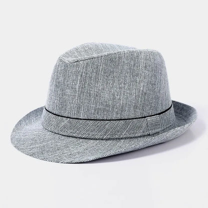 Torquay Curled-Brim Sun Hat in Gray