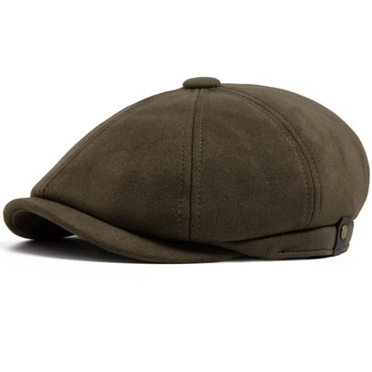 Suede Newsboy Cap | Retro British Gentleman's Cap | Urban Caps NZ