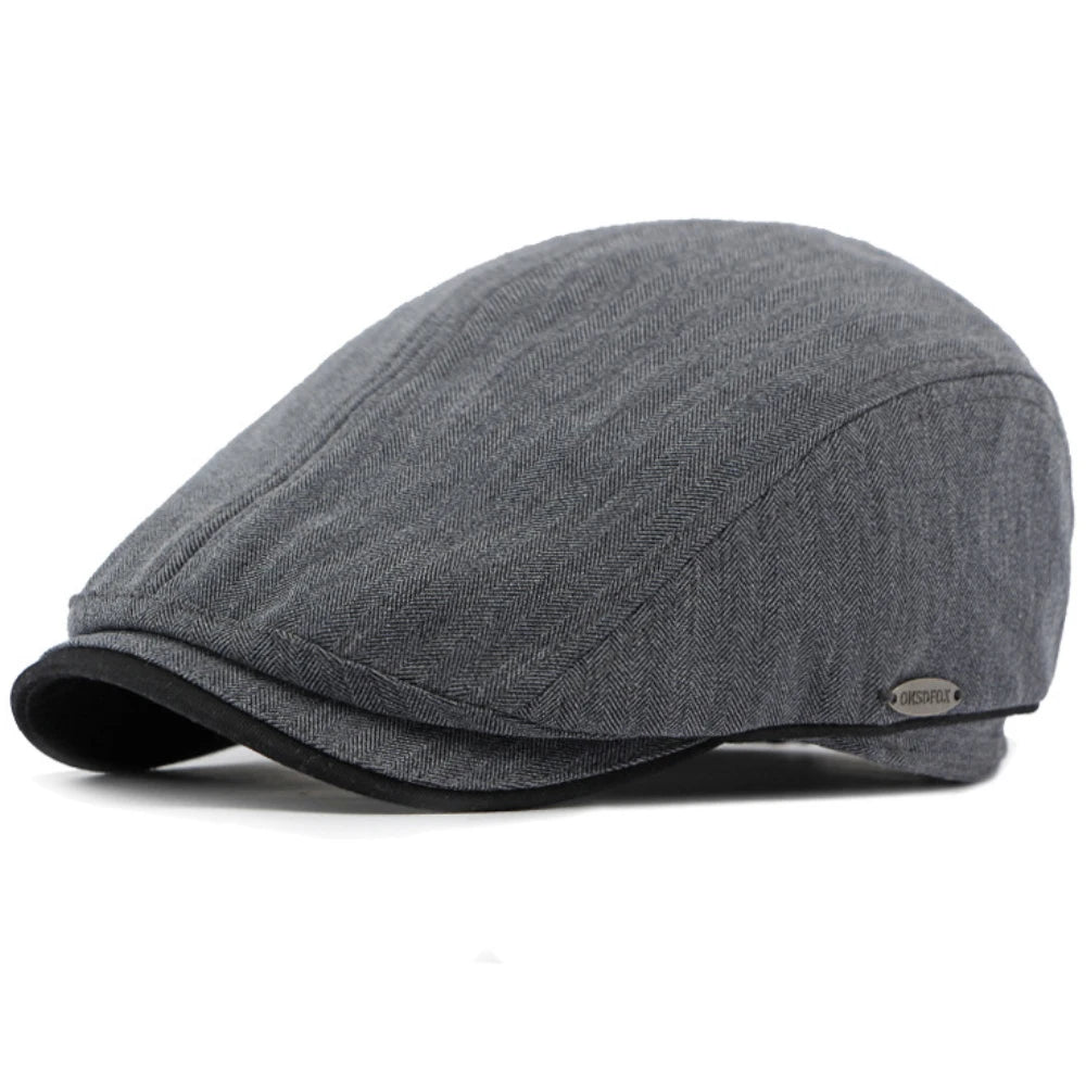 Tenby 6-Panel Artist Beret in Dark Grey