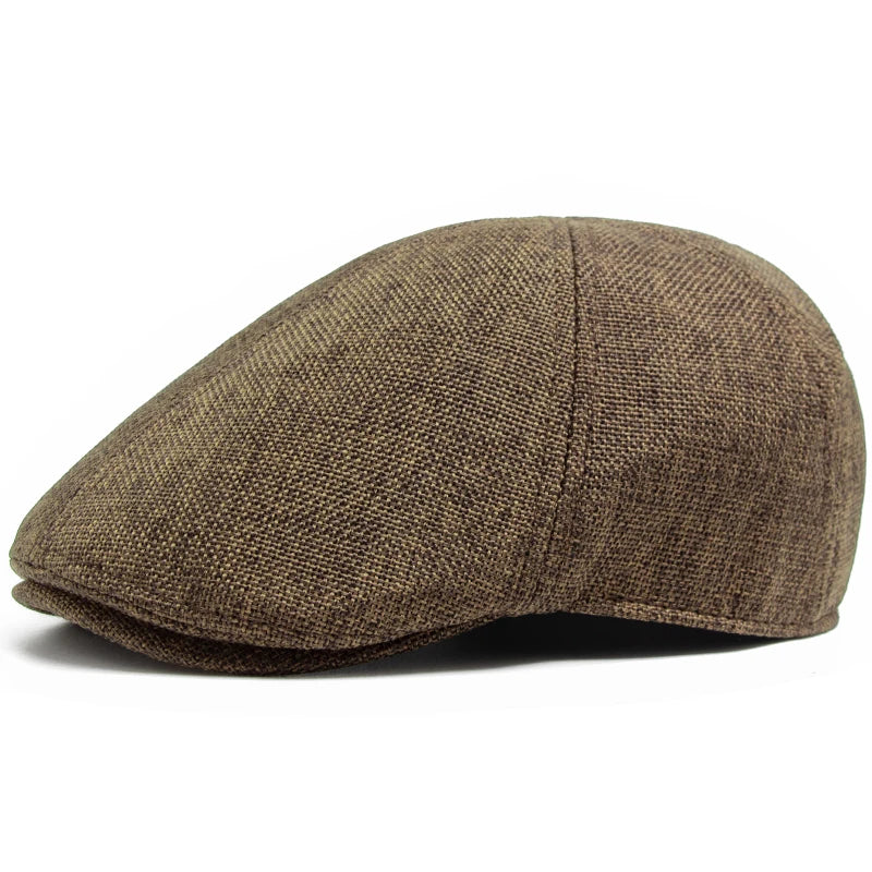 Luxury Linen Ivy Cap | Breathable Summer Flat Hat | Urban Caps NZ