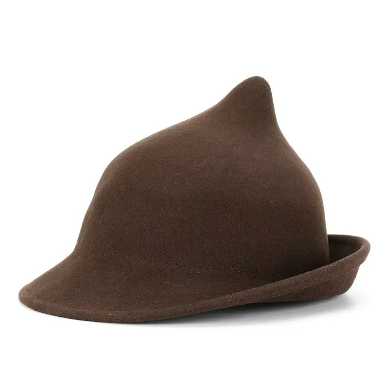Hallowmere Wool Witch Hat in Coffee