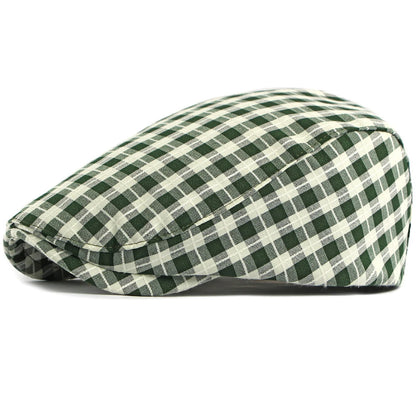 Ealing Plaid Beret in Green