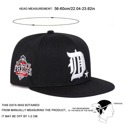 The Dalton | D Letter Fresh Embroidery Snapback Cap | Urban Caps NZ