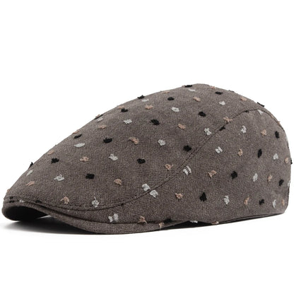 Polka Dot Linen Ivy Cap | Milan Summer Flat Cap | Urban Caps NZ