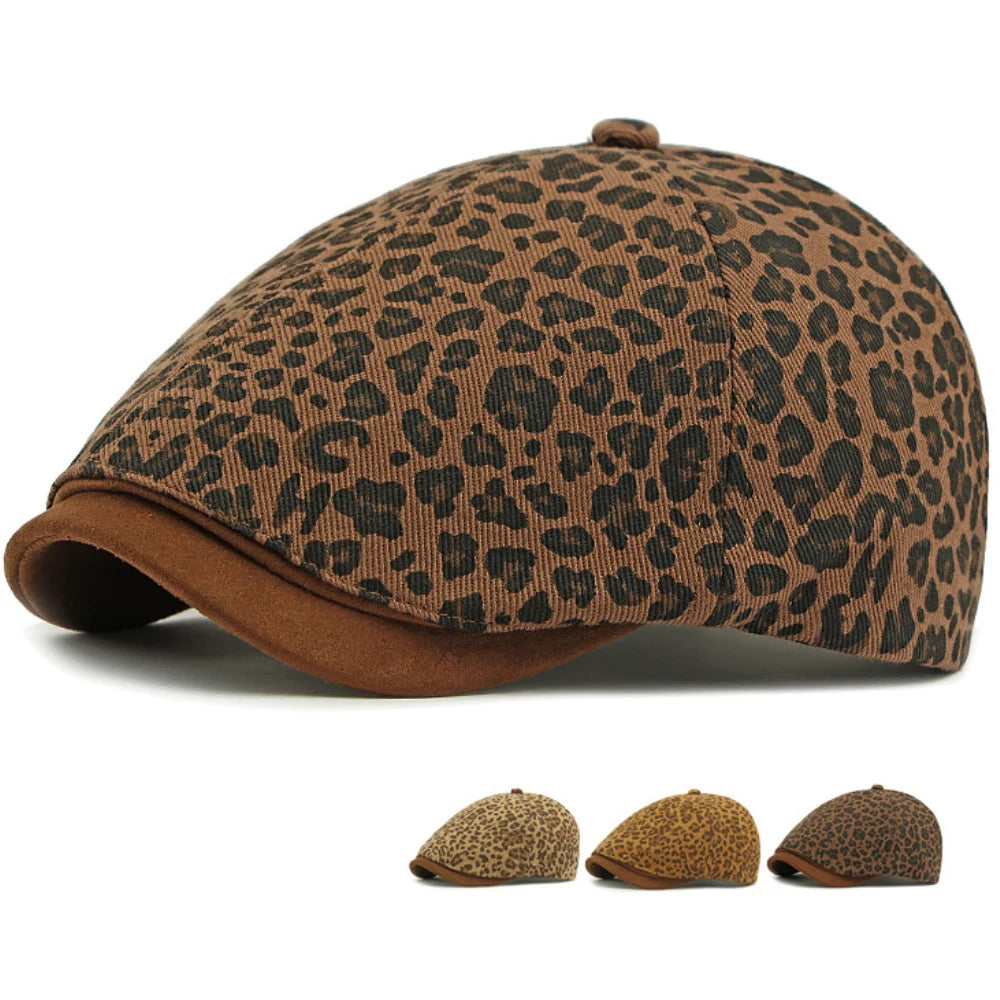 Biarritz Leopard-Print Beret