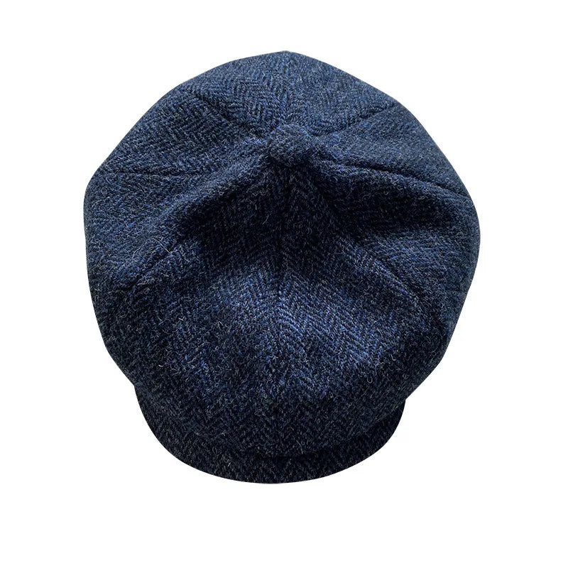 Premium Harris Tweed Octagonal Newsboy Cap – 100% Pure Wool Heritage Collection | Urban Caps
