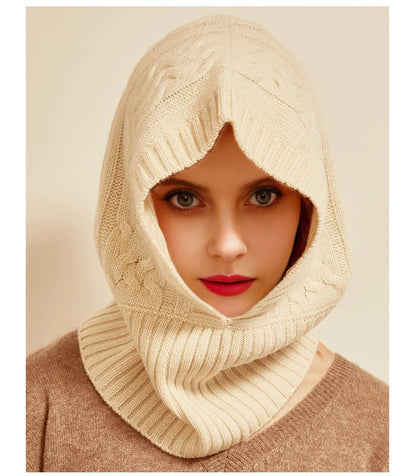 The Cairngorm | 100% Wool Balaclava Hooded Scarf Beanie | Urban Caps NZ