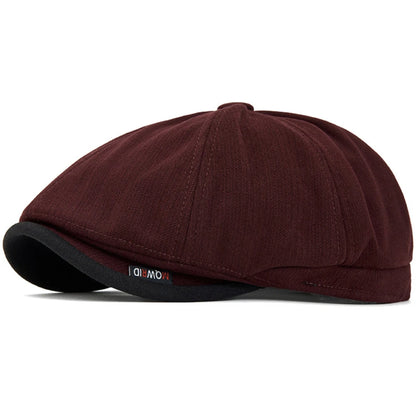 Naples Knitted Wool Beret in Burgundy