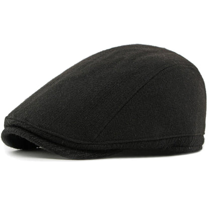 Annecy Fleece-Lined Wool Beret in Black