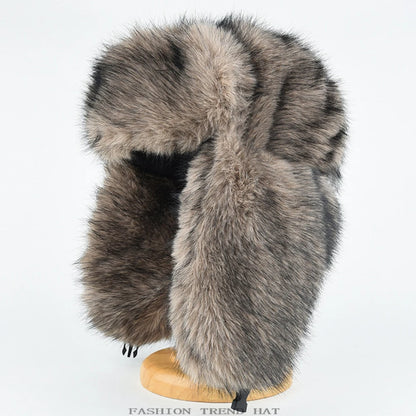 Yakutsk Fluffy Fur Trapper Hat in Coffee