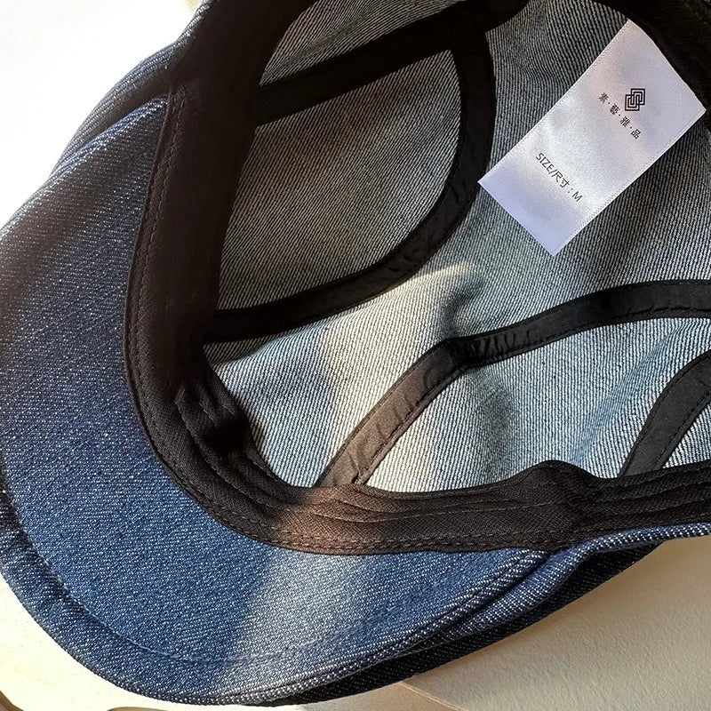 Sunderland Big-Fit Denim Newsboy Cap