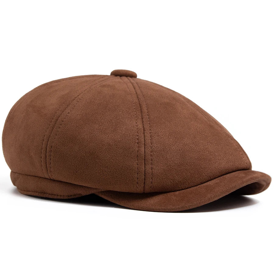 Suede Newsboy Cap | Retro British Gentleman's Cap | Urban Caps NZ
