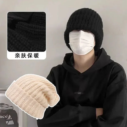 Highland Oversized Knit Beanie in Beige