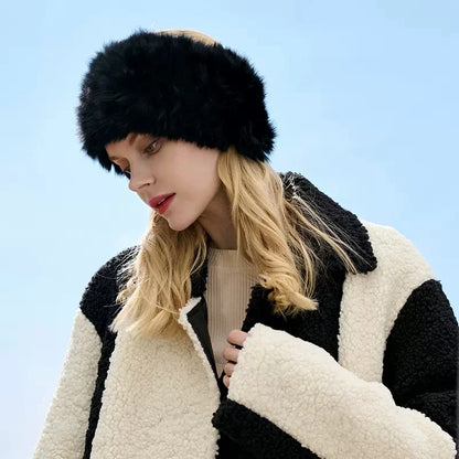 Plush Rabbit Fur Headband | Winter Warm Hairband | Urban Caps NZ