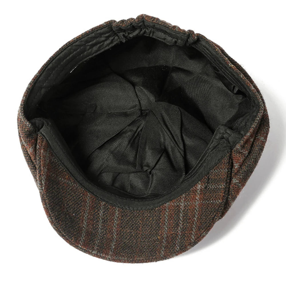 Nantes Plaid Wool Beret