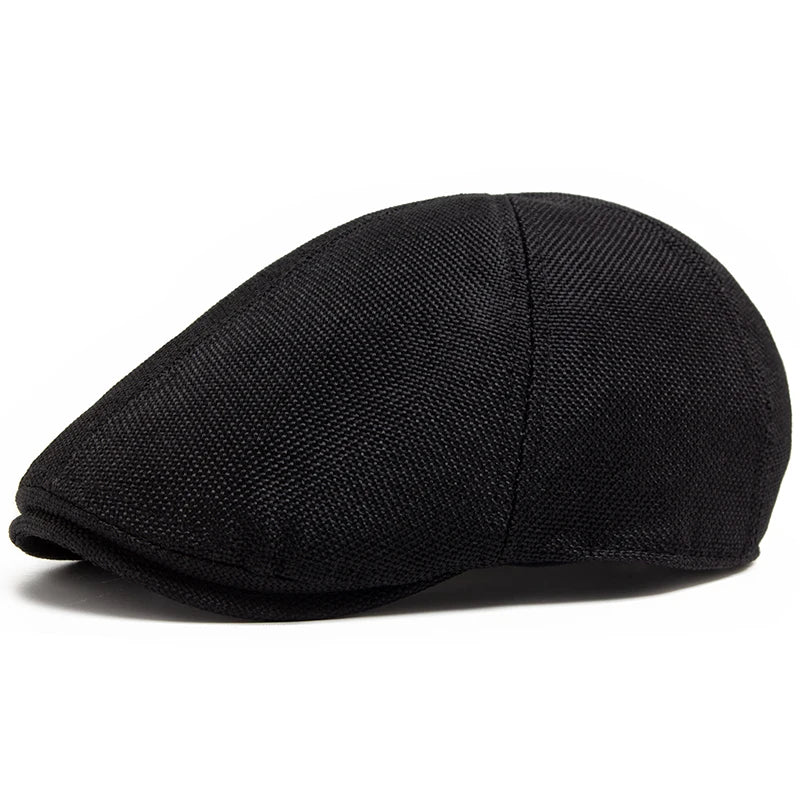 Luxury Linen Ivy Cap | Breathable Summer Flat Hat | Urban Caps NZ