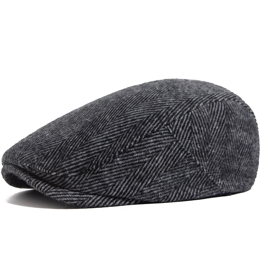 Heritage Herringbone Ivy Cap | Highland Winter Flat Cap | Urban Caps NZ