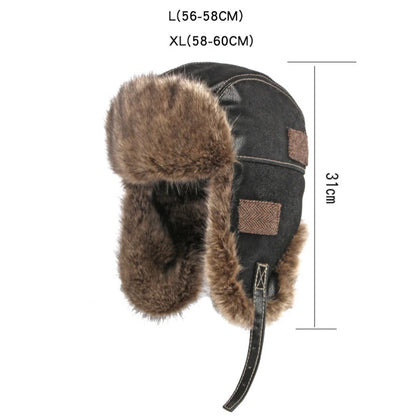 Iqaluit Leather Fur Trapper Hat